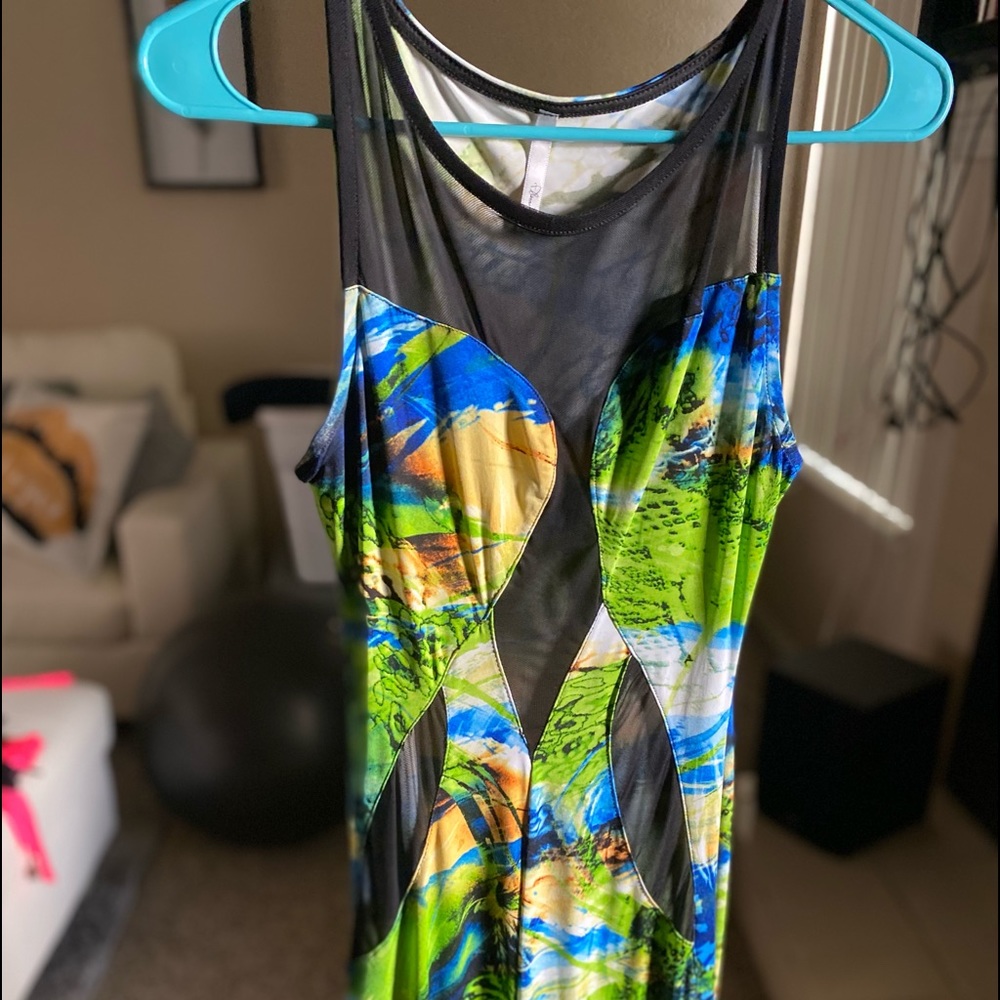 Cut out Mesh Dress